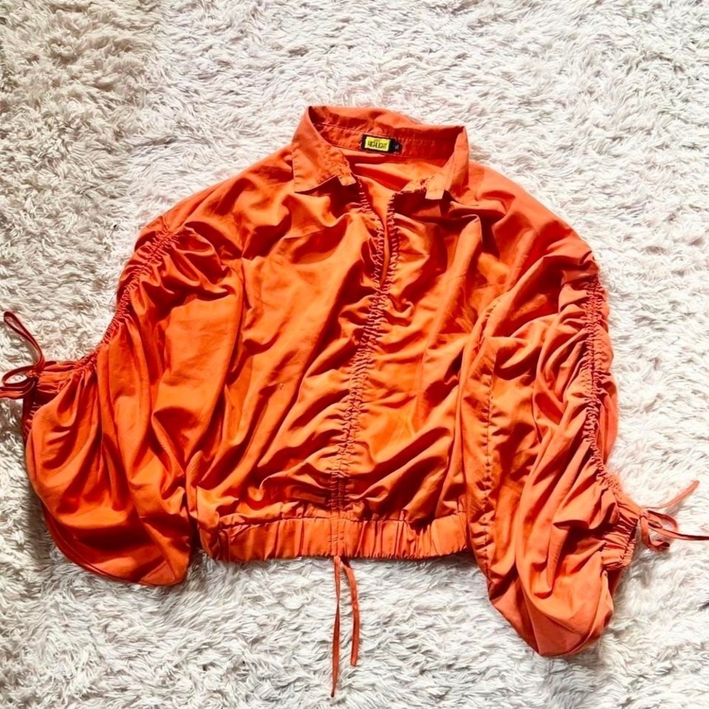 Avant Guarde Cinched Bomber Vivid Urban Top Women's‎ XL Statement Edgy PopArt